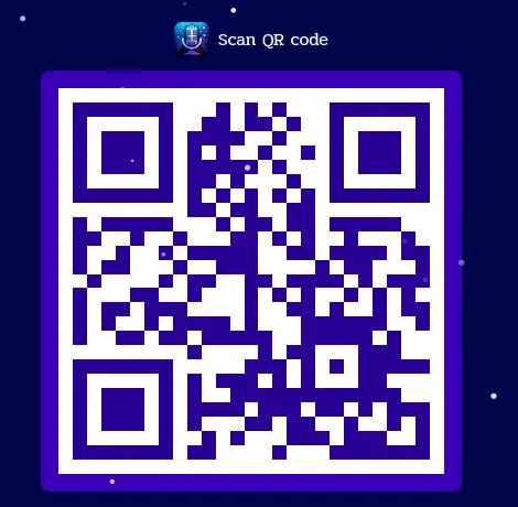 Show a large QR code for others to scan.
